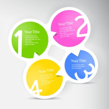 Kağıt ilerleme adımlar öğretici için vektör