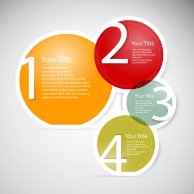 Kağıt ilerleme adımlar öğretici için vektör