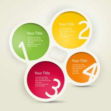 Kağıt ilerleme adımlar öğretici için vektör