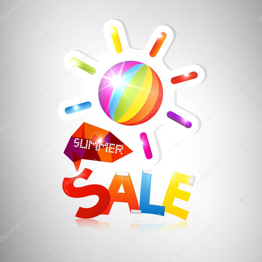 Summer Sale theme with abstract ball