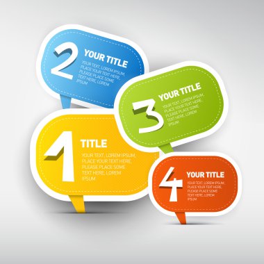 Kağıt ilerleme adımlar öğretici için vektör