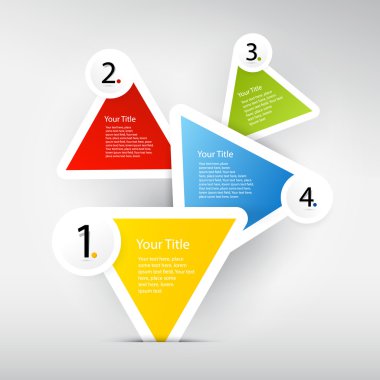 Kağıt ilerleme adımlar öğretici için vektör