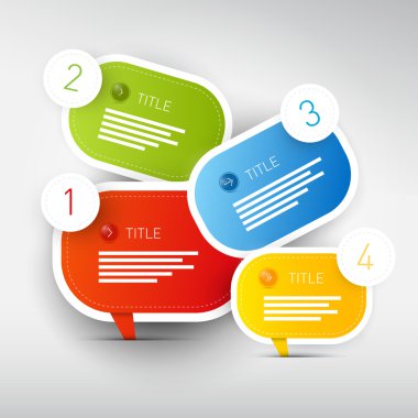 Kağıt ilerleme adımlar öğretici, infographics vektör