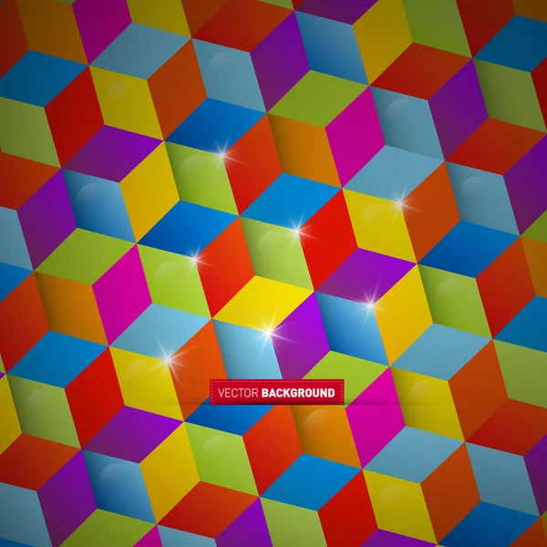 Fond carré vecteur coloré abstrait — Image vectorielle