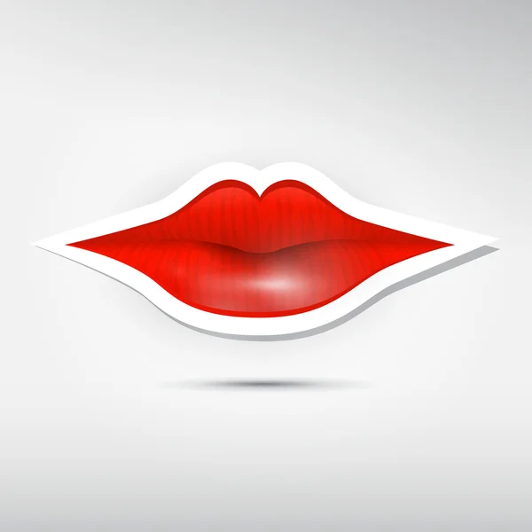 Vettore astratto bocca rossa — Vettoriale Stock