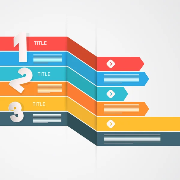 Papier vooruitgang stappen voor zelfstudie, infographics — Stockvector