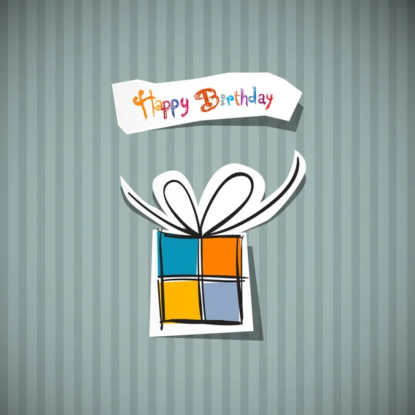 Retro mutlu doğum günü kartı