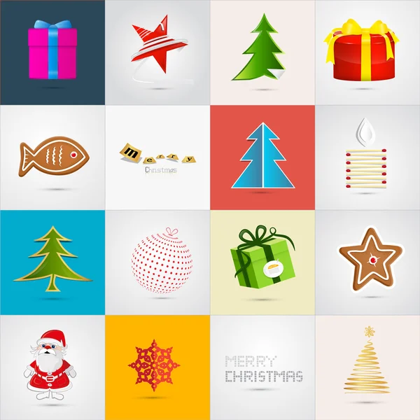 Vector Christmas Icons Set — Stock Vector