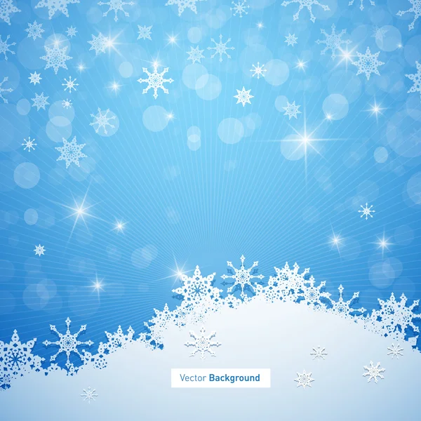 Blue Vector Merry Christmas Background — Stock Vector