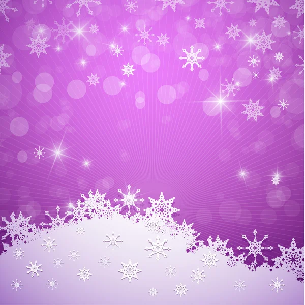 Violet Vector Merry Christmas Background — Stock Vector