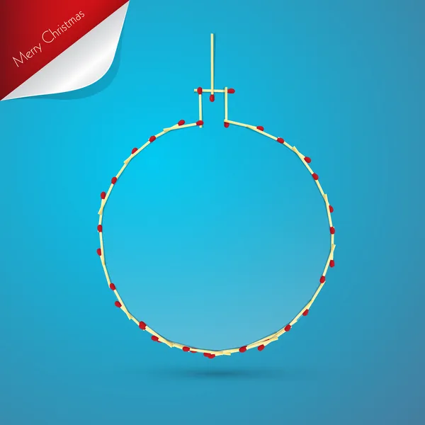 Bleu abstrait vecteur Joyeux Noël fond, Matches Ball — Image vectorielle