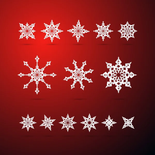 Red Abstract Vector Merry Christmas Background — Stock Vector