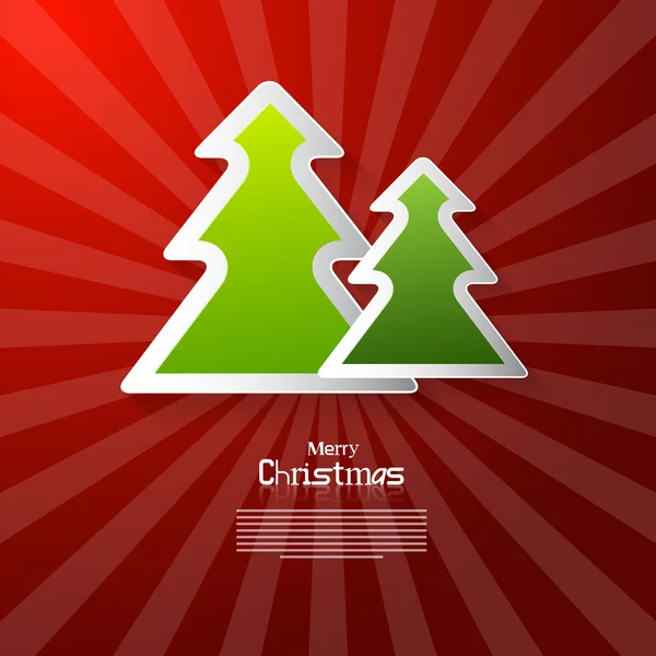 Červené abstraktní vektorová veselé vánoční pozadí — Stockový vektor