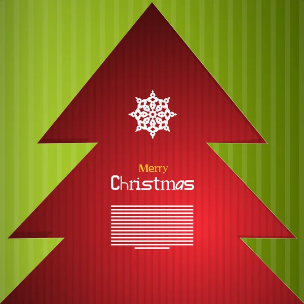 メリー クリスマスの赤と緑の抽象的なベクトルの背景 — ストックベクタ