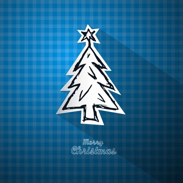 Bleu vecteur abstrait Joyeux Noël fond — Image vectorielle