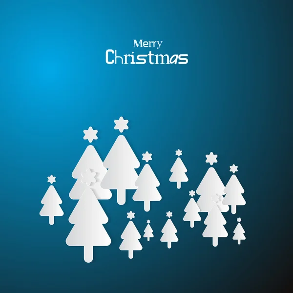 Blue Abstract Vector Happy Christmas Background — стоковый вектор