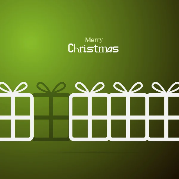 メリー クリスマスの緑の抽象的なベクトルの背景 — ストックベクタ