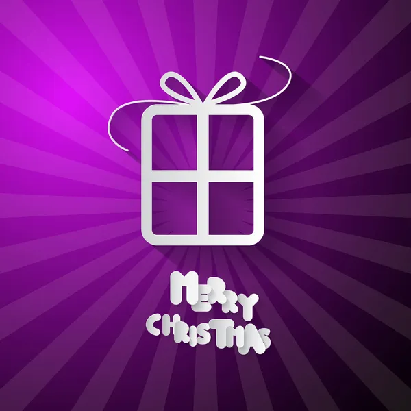 Violet Abstract Vector Merry Christmas Background — Stock Vector