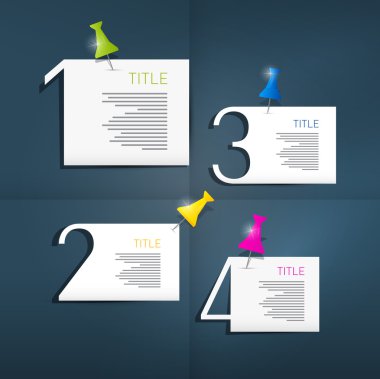 renkli vektör kağıt ilerleme adımlar için özel öğretmen