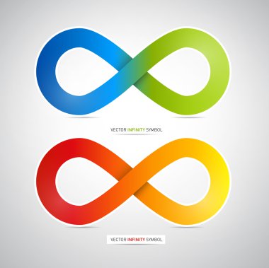 Colorful infinity symbol clipart