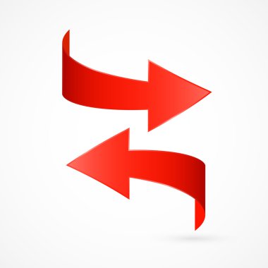 vektör Kırmızı oklar set