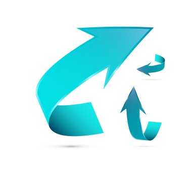 Mavi vektör okları set