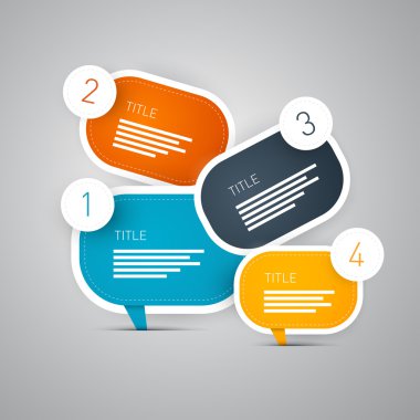 Kağıt ilerleme adımlar öğretici için vektör