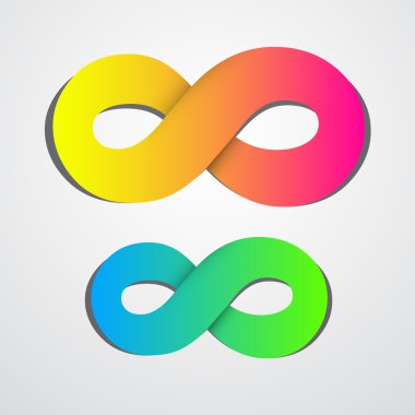 renkli kağıt sonsuzluk simgesi
