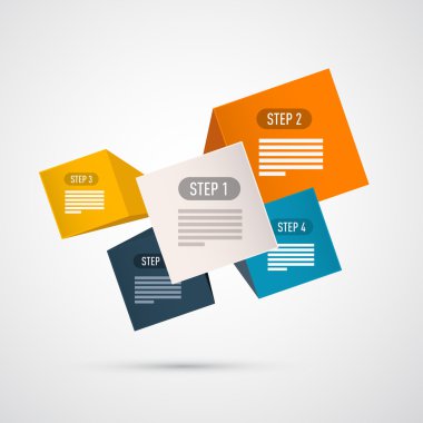 devam eden beş adım öğretici için kağıt