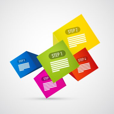 Kağıt ilerleme adımları vektör