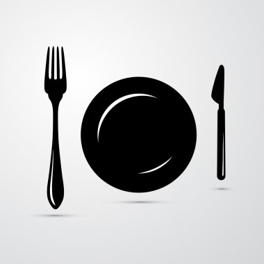 Çatal, plaka ve bıçak