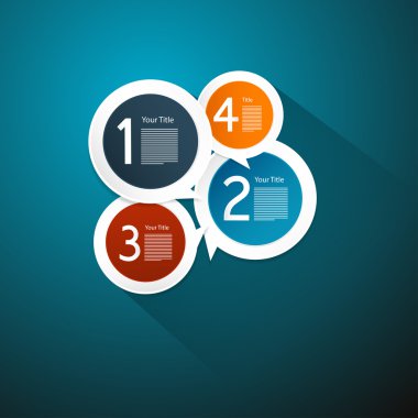 Retro kağıt ilerleme adımlar için özel öğretmen