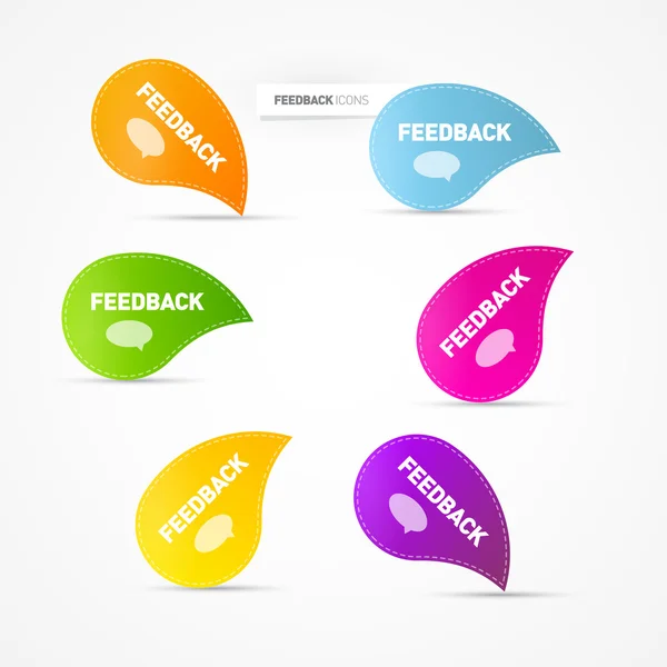 Ícones de feedback coloridos — Vetor de Stock