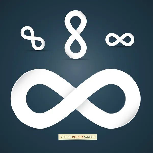 Vector paper infinity symbol — Stock Vector