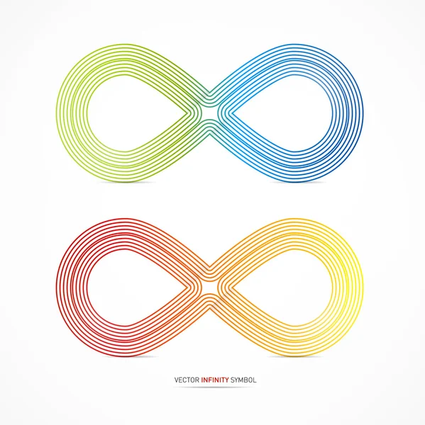 Colorful infinity symbol — Stock Vector