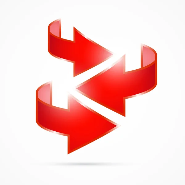 Vector Flechas rojas conjunto — Vector de stock