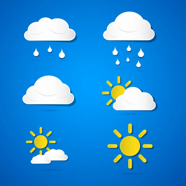 Icone meteo vettoriali — Vettoriale Stock