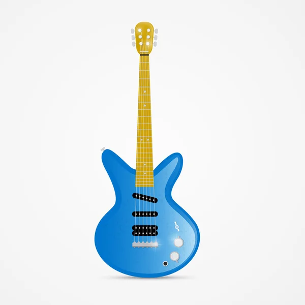 Векторная синяя электрическая гитара — стоковый вектор