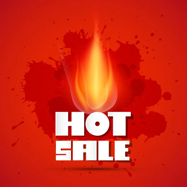 Hot Sale Title In Flames — Stock Vector