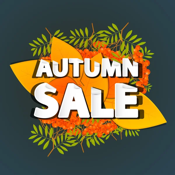 Autumn Sale Background — Stock Vector