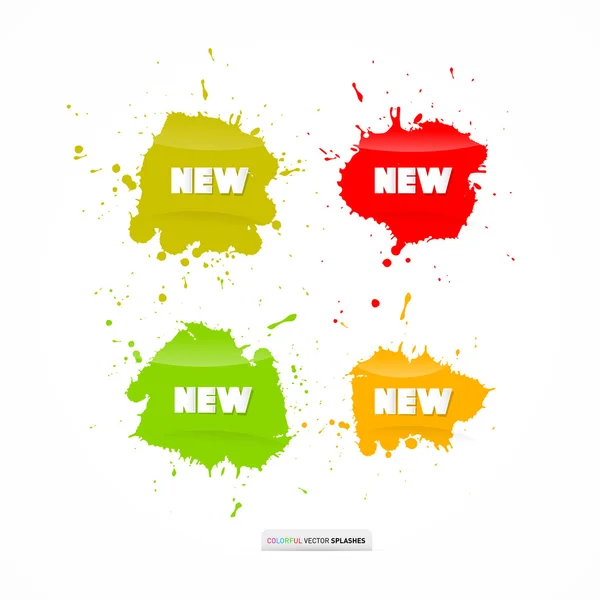 Venta colorido Blots iconos — Vector de stock