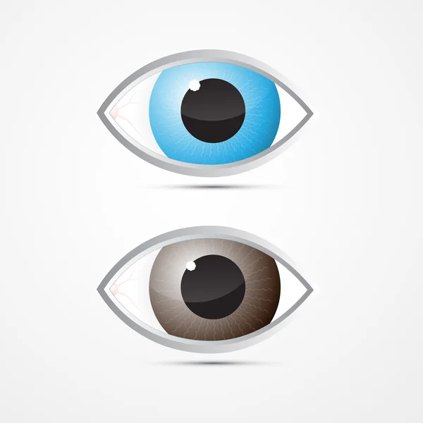 Kék és barna szeme — Stock Vector
