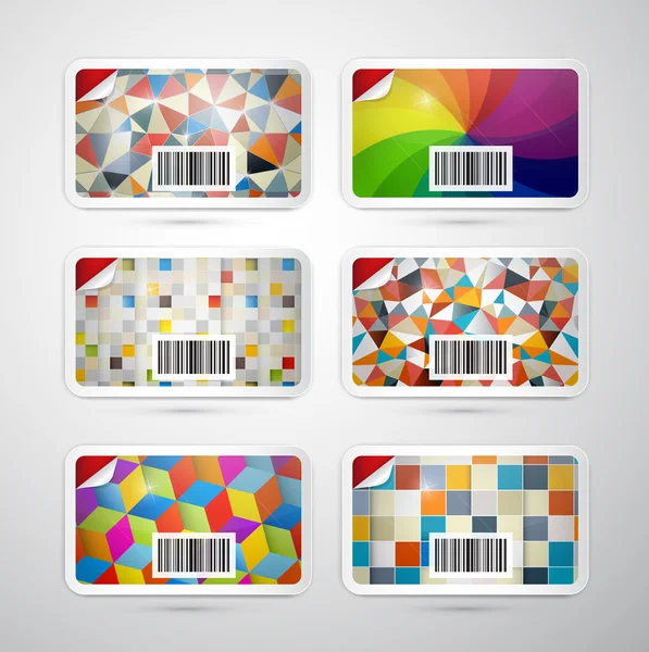 Vector Gift Card Set — Stock Vector