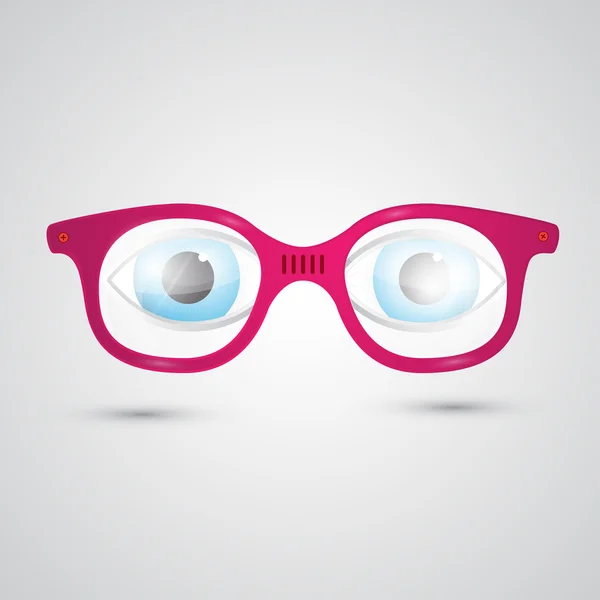 Gafas y ojos — Vector de stock