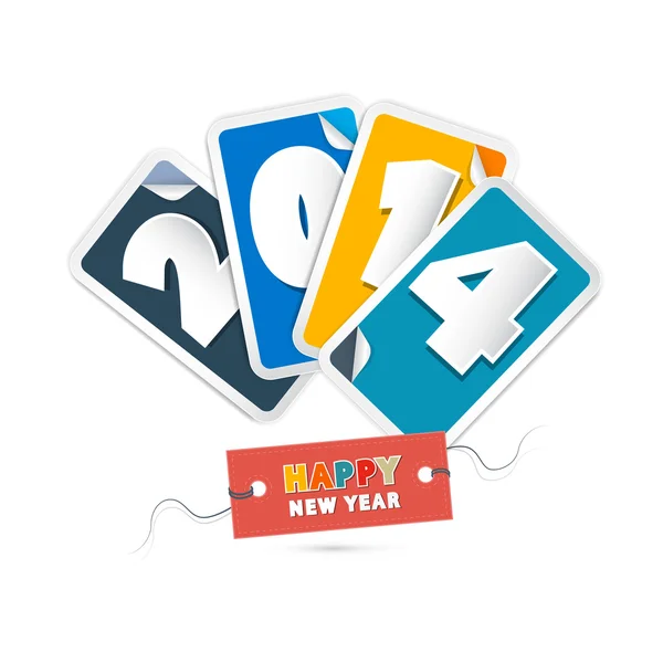 Téma šťastný nový rok 2014 — Stockový vektor