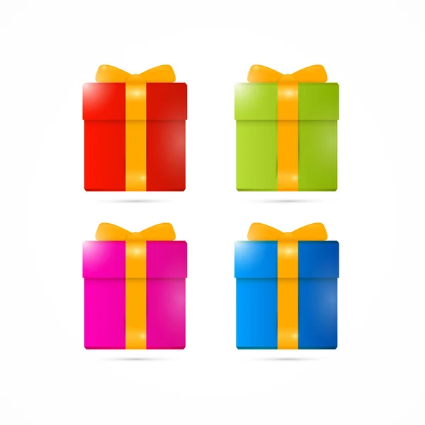 Cajas de regalo coloridas — Vector de stock