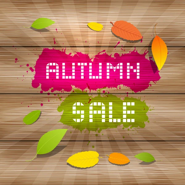 Autumn Sale Background — Stock Vector