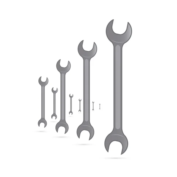 Hand Wrench Tools — Stock Vector