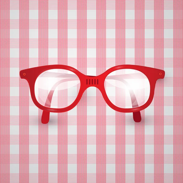 Old Glasses on Pink Tablecloth — Stock Vector