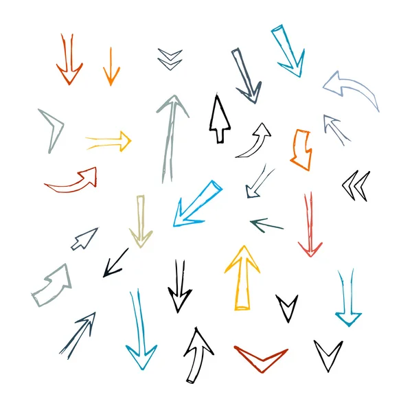 Hand Drawn Arrows — Stock Vector